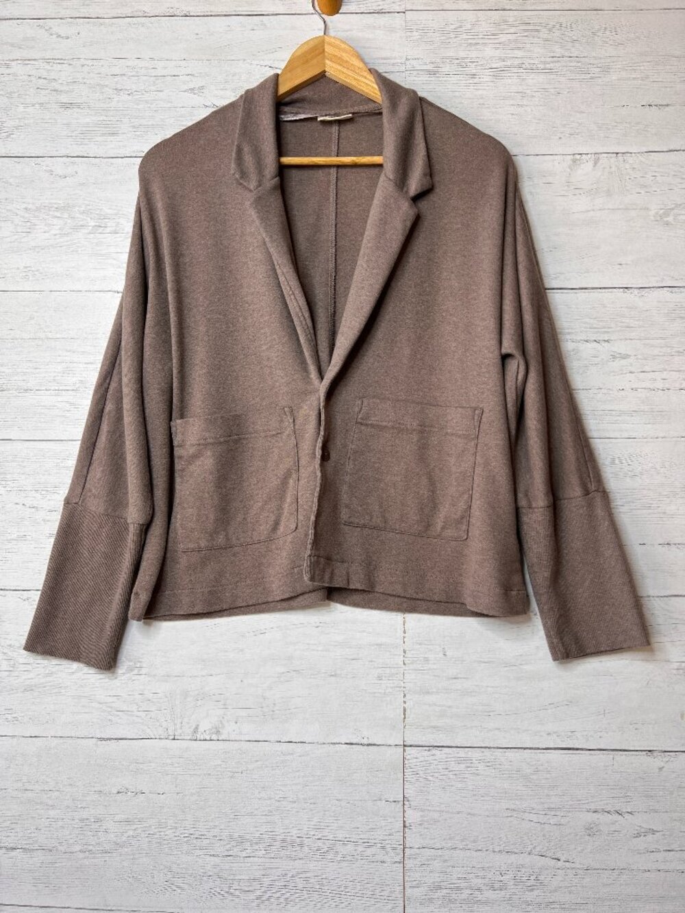 Pact Cardigan Womens Size XS Taupe 100% Organic Cotton Button Down Pockets